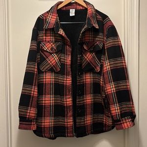 Flannel Shirt jacket fleece lined